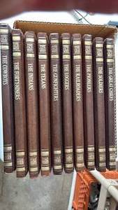 lot 4227 image: Time Life Old West Book Series Set with Decorative Wooden Display Covers