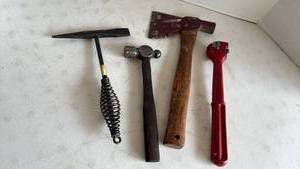 lot 4310 image: Vintage Hammer, Ball Peen, Spring Handle and more