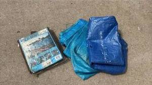 lot 4411 image: Three Tarps. Three new Poly Tarp 77x97