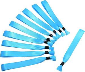 lot 517 image: 100pcs Cloth Wristbands - Without Logo (Light Blue)