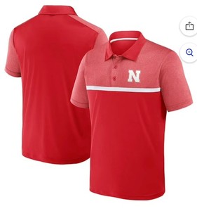 lot 545 image: Nebraska Cornhuskers Mens Short Sleeve Polo Size XL