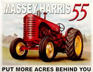 lot 566 image: Desperate Enterprises Metal Sign Massey-Harris 55