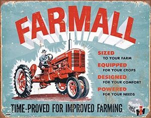 lot 569 image: Poster Discount Farmall Model A Tin Sign, 12x16