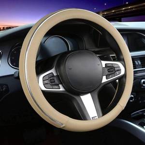 lot 575 image: XIANGDING Steering Wheel Cover, Microfiber Leather, 15 inch