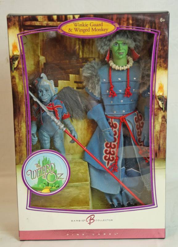 lot 6207 image: The Wizard of Oz - Barbie Collector - PINK LABEL - NEW IN BOX Winkie Guard & Winged Monkey - HTF NICE