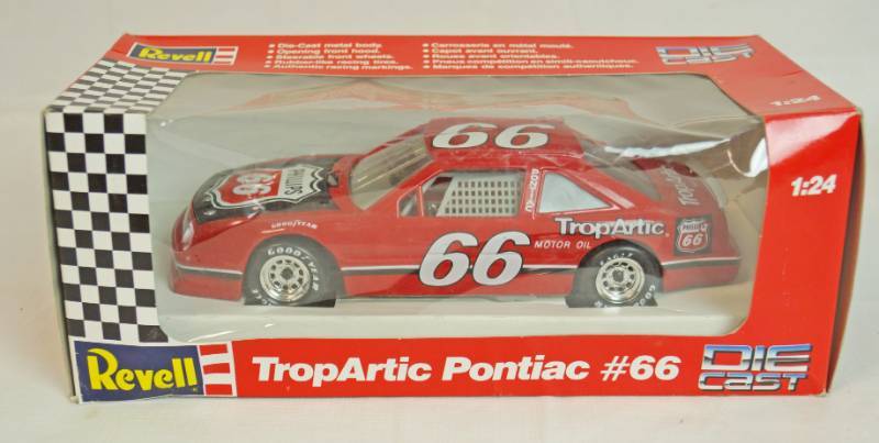lot 6249 image: Revell Collectible TropArtic Pontiac Phillips #66 Diecast 124 scale Race car No 8635R4300 w original box and decals 1991