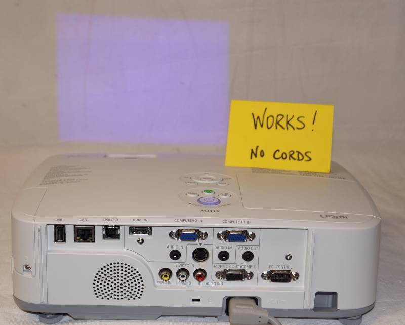 lot 5017 image: Projector - WORKS No cord or cables - See Pics - NEC M# NP-M300X
