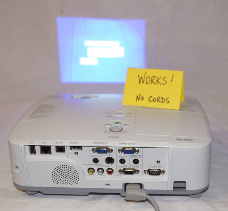 lot 5018 image: Projector - WORKS No cord or cables - See Pics - NEC M# NP-M311X