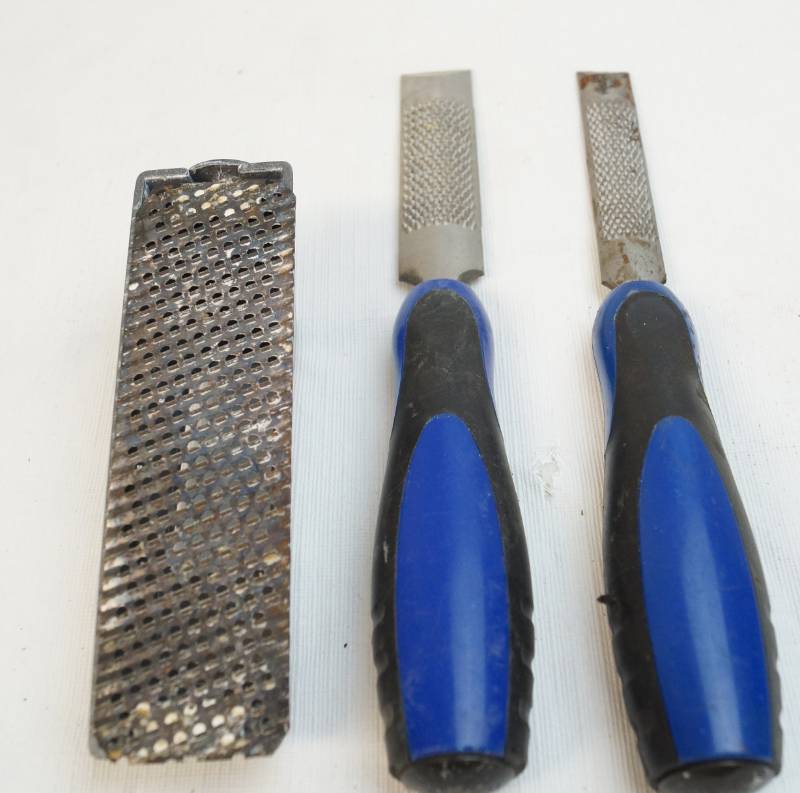 lot 5053 image: Lot of three woodworking fileschisels-one marked Stanley-see pics for more info