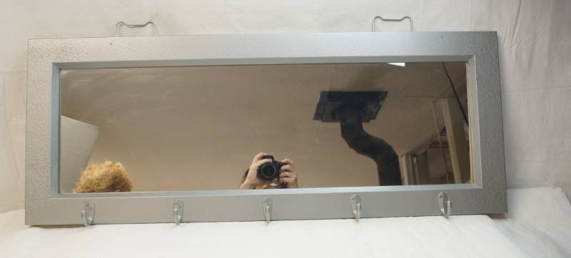 lot 5058 image: Pub mirror with Hooks-14x36-Made in Canada-pretty