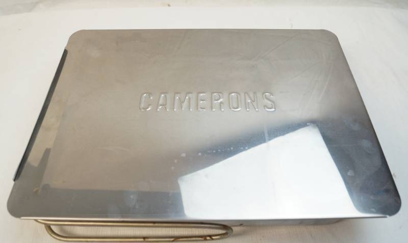 lot 5059 image: Camerons stovetop smoker-with manual-includes Hickory, apple, and Alder smoking chips-see pics
