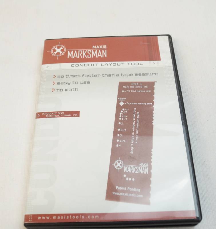 lot 6344 image: Maxis Marksman-conduit layout tool and product cd in original package-sold online at Home Depot for $36.99