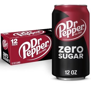 lot 1313 image: Dr Pepper Zero Sugar Soda - 12pk12 fl oz Cans. BB July 2026