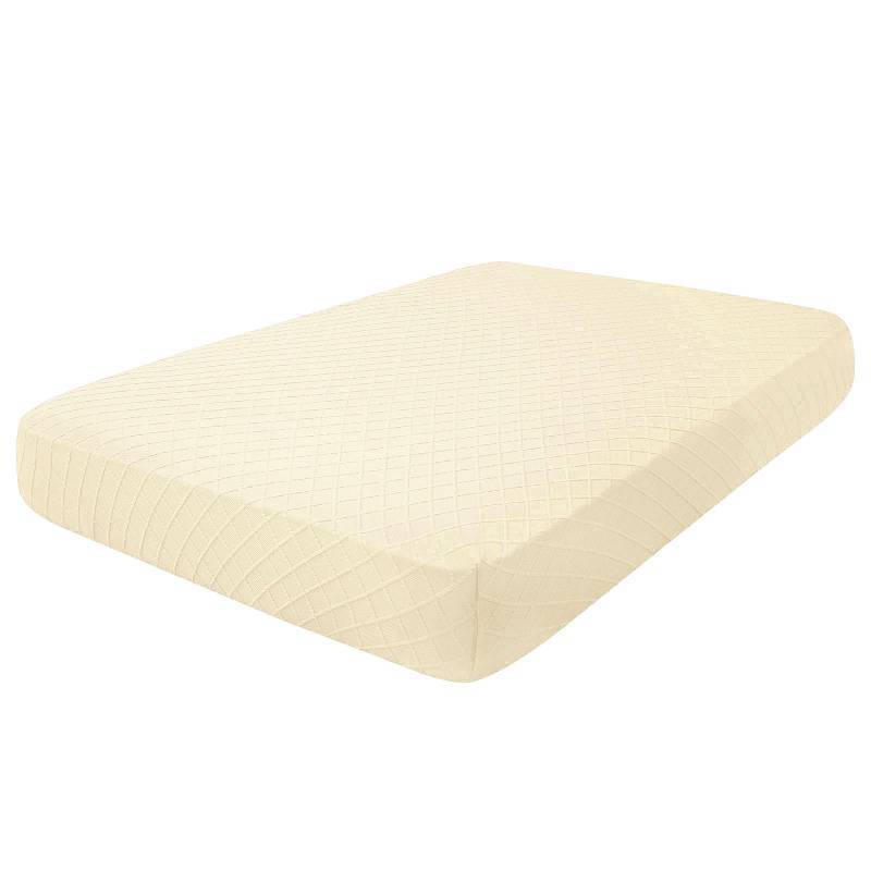 lot 2630 image: hyha Outdoor Couch Cushion Covers, Sectional Couch Sofa Covers Washable, Jacquard Diamond Lattice, Stretch Sofa Seat Cushion Cover for IndoorOutdoor Patio Furniture (1 Piece for Medium, Beige) - Retail $23