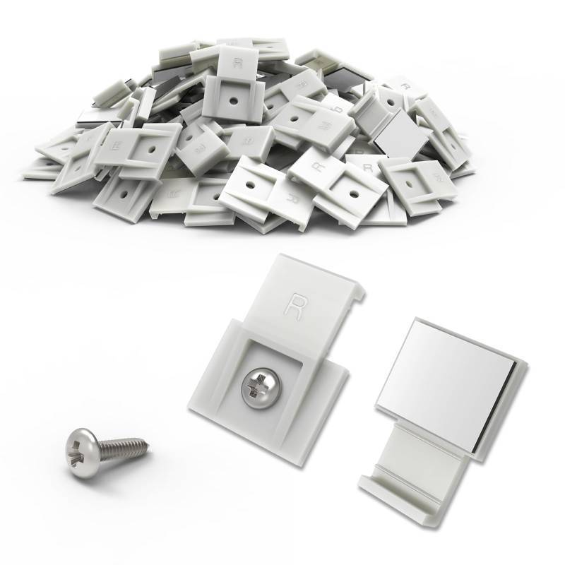 lot 2683 image: GUSUUI Outdoor Lights Screw Clips for Govee Permanent Outdoor Lights 2Pro,Mounting Bracket for Go-vee Extension Cord H705A H705B H705C H705D H705E H705F H706A H706B H706C,150pcs with Screw - Retail $19