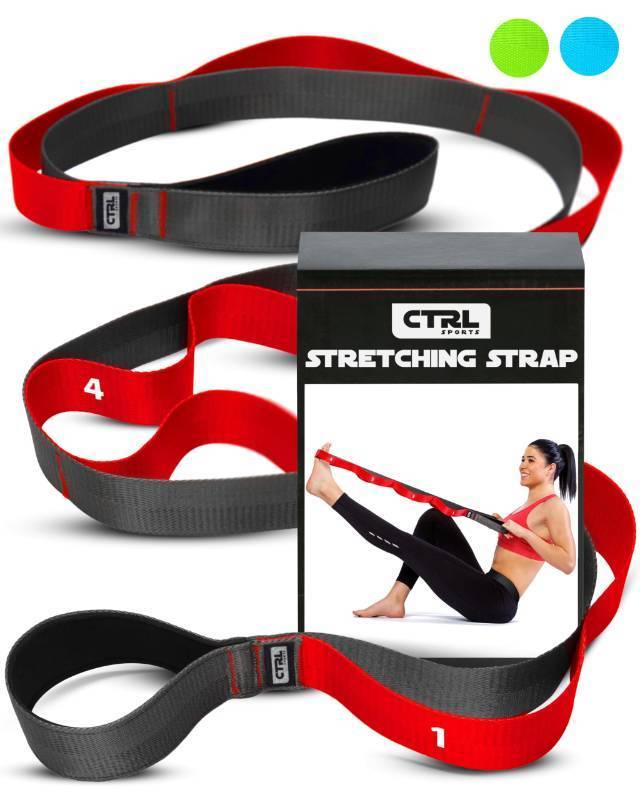 lot 2733 image: Stretching Strap with Loops - Non Elastic Stretch Band for Physical Therapy, Yoga Strap for Stretching Equipment, Stretch Bands for Exercise and Flexibility - Fascia, Hamstring and Leg Stretcher Belt - Retail $20