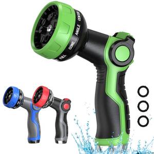 lot 3116 image: Hose Nozzle 10 Adjustable Patterns Garden Hose Nozzle Premium High Pressure Water Hose Nozzle with Thumb Control Design Hose Sprayer Nozzle for Garden & Lawns Watering, Cleaning, Pets & Car Washing - Retail $10