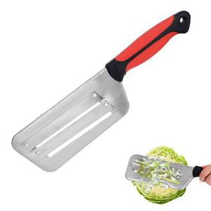 lot 3125 image: Dual Blade Julienne Cutter, Stainless Steel Cabbage Shredder for Coleslaw & Sauerkraut Professional Vegetable Slicer Lettuce Knife for Kitchen Restaurants - Retail $10