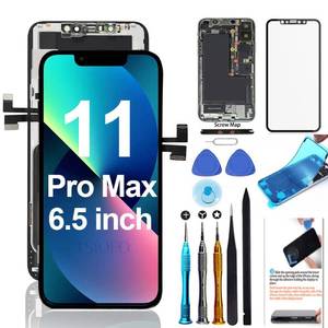 lot 3155 image: for iPhone 11 Pro Max Screen Replacement 6.5 inch LCD Display 3D Touch Digitizer Frame Assembly Full Repair Kit with Repair Tools, Screen Protector, Instructions - Retail $39