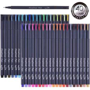 lot 3195 image: Tebik 45 Pack Planner Colored Pens, 40 Colors Pens with 5 Stencils, Fineliners for Journal Planner Note Calendar Writing Coloring, Drawing, School Office Art Supplies - Retail $9