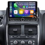 4+64G 5GWifi Upgrade Android Radio for Dodge Grand Caravan 2008-2020, Chrysler Town & Country 2008-2016, 9inch Touch Screen Stereo Replacement Wireless Carplay Android Auto Backup Camera GPS FM DSP - Retail: $256