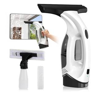 lot 3201 image: ZRHI Window Vacuum Squeegee Cordless, 2000Pa Electric Window Cleaner Tool with 2200mAh & 150ml Water Collection Tank, Cleaning Kit Shower Squeegee for Glass Doors, Tiles, Mirrors, Car (White) - Retail $60