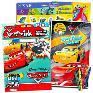 lot 3205 image: Disney Cars Imagine Ink Coloring Book Set for Toddlers Kids - Bundle Includes Mess Free Coloring Book with Magic Invisible Ink Pen (No Mess Art) - Retail $9