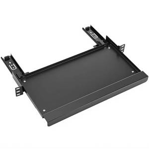 lot 3229 image: AceOrbit 1U Keyboard Tray 8 Deep, Universal 19 Rack Mount Sliding Shelf Tray 8 Deep for Network Equipment Server Rack or Cabinet - Retail $44
