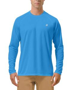 lot 3249 image: Roadbox Mens UPF 50 UV Sun Protection Shirts Outdoor Long Sleeve SPF Diving Rash Guard for Fishing Hiking Swimming Large  - Retail $15