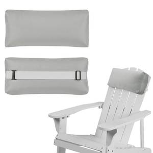 lot 3265 image: Rasugarlary Chaise Lounge Head Pillow, 2 Pack Outdoor Lounge Chair Pillows with Adjustable Strap Water Resistant Longue Head Pillow Headrest Pillows for Patio Backyard Beach Pool Garden Recliner(Gray) - Retail $30