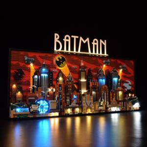 lot 3281 image: LightGo LED Lighting Kit Designed for Batman Compatible with Lego 76271 The Animated Series Gotham City Building Set - Not Include Model (Classic Version) - Retail $46
