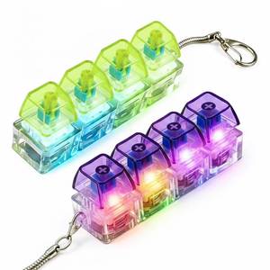 lot 3293 image: Keyboard Fidget Toy, Keyboard Clicker with LED Light, Keyboard Fidget Keychain, Keyboard Button Finger Clicker for Anxiety Relief - Retail $13