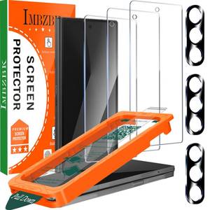 lot 3295 image: IMBZBK Auto-Dust Removal 3 Pack Front Screen Protector for Samsung Galaxy Z Fold 7, Military Grade Shatterproof 9H Tempered Glass  3 Camera Lens Protector accessories, Ultra Durable - Retail $6