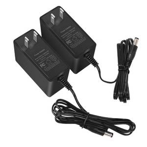 lot 3306 image: SmoTecQ 12V 2A Power Supply AC Adapter 2 Pack, 24W Transformer Charger for LED Strip Lights, CCTV Security Camera, Monitor, Breast Pump, 100-240V AC to DC Converter, 5.5mm x 2.1mm Plug, FCC Certified - Retail $10