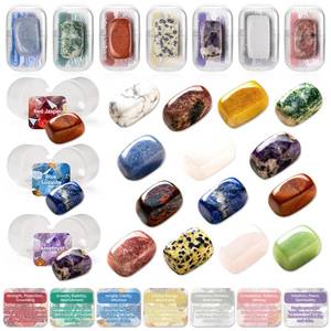 lot 3321 image: MEADIN 28 Pack Prefilled Easter Eggs with Gemstones - Filled Easter Clear Eggs with Natural Gems Crystal & Guide for Kids Easter Egg Hunting Party Favors - Retail $14