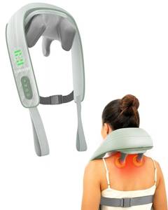 lot 3329 image: Snailax Cordless Neck Shoulder Massager with Heat, 4D Deep Tissue Kneading, Shiatsu Back Massager Pillow for Neck, Shoulder, Gifts for Men, Women - Retail $42