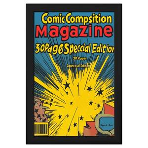lot 3353 image: eletecpro Comic Book Frame, 1 Pack Picture Magazine Frame Fits Current Single Comic Book up to 6 34 x 10 14, Wall Mount or Tabletop Display, Black - Retail $13