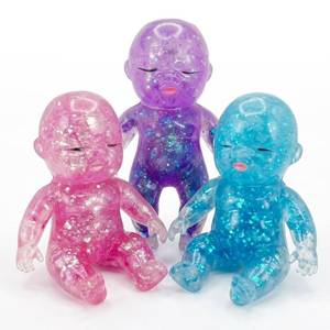 lot 3364 image: 3PCS Baby Squishy Glitter Slow Rising, Squishy Babies Sensory Fidget for Stress Relief, Soft Cute Squeeze, Desk Decor & Gift - Retail $13