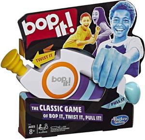 lot 3371 image: Hasbro Gaming Bop It Electronic Game for Kids Ages 8 and up, Kids Games for 1 or More Players, Board Games for Kids, Kids Gifts - Retail $20