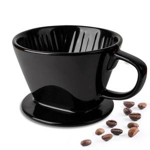 lot 3376 image: DOWAN Pour Over Coffee Maker, Non-Electric Pour Over Coffee Dripper, Manual Brew Maker, Single Cups Slow Brewing Accessories for Gifts, Black - Retail $13