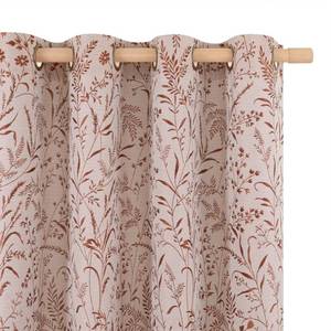 lot 3382 image: BGment Linen Curtains for Living Room 84 Inches Long - Fall Jacquard Botanical Leaf Floral Branch Vintage Cottage Core Farmhouse Light Filtering Rustic Window Drapes, Terracotta, Each 52 Inch Wide - Retail $24