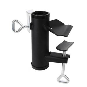 lot 3390 image: Patio Umbrella Clamp Outdoor Umbrella Holder Bench Buddy Deck Umbrella Stand,Metal Clamp Holder Clip Beach Fishing Umbrella Mount Clamp for Deck Railing,Bleachers,Tailgates,Boats,Poles,Fences - Retail $17