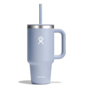 lot 3397 image: Hydro Flask 32oz All Around Travel Straw Tumbler - Surf Vacuum-Insulated, BPA-Free - Retail $35