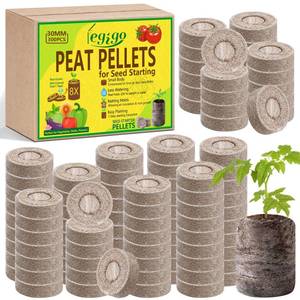 lot 3411 image: Legigo 300 Pcs 30mm Seed Starter Peat Pellets for Seedlings- Compressed Seed Starter Pods Seed Starting Pellets Plugs Soil Peat Pods for Starting Seeds, Garden Planting Herb Flower Vegetables
