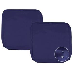 lot 3414 image: Sqodok Patio Cushion Covers 21x19x3 inch, Waterproof Outdoor Cushion Covers for Patio Furniture, 2Pack Patio Cushion Seat Slicovers Replacement for Sectional Sofa, Wicker Chair, Blue - Retail $20