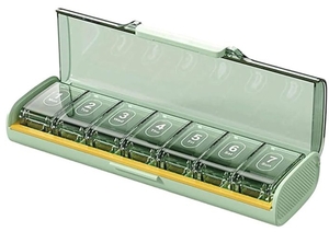 lot 3416 image: Weekly Pill Organizer with 7 Day Compartments - Retail $8