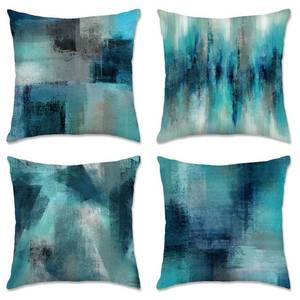 lot 3435 image: Hexagram Turquoise Pillow Covers 18x18 Set of 4, Decorative Outdoor Modern Blue Teal Throw Pillow Covers, Farmhouse Cushion Case for Couch Sofa Indoor Home Bedroom Living Room Decor(No Insert) - Retail $10