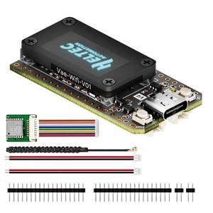lot 3439 image: LoRa V4 with GNSS Module, ESP32 LoRa V4 Development Board SX1262 Dual-core WI-FI Kit OLED Display ESP32-S3R2 Module 863-928 MHz 16MB Flash Supports GPS,Solar for IOT Meshtastic Arduin0 - Retail $38