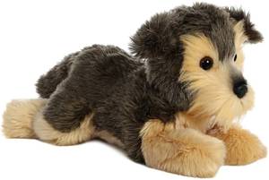 lot 3457 image: Aurora Adorable Flopsie Yorky Stuffed Animal - Playful Ease - Timeless Companions - Gray 12 Inches - Retail $16