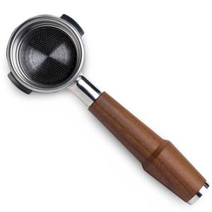 lot 3461 image: KNODOS 58mm Bottomless Portafilter for E61 Group Head  Professional Barista-Grade Naked Portafilter  Compatible with Rocket, Lelit, Ascaso, Profitec, ECM, Flair 58 & More (Walnut) - Retail $50